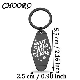 CHOORO Hot Girls Hit Curbs Keychain Passed Driving Test Driving Test Gift First Car Gift Drivers License Gift (HIT curbs K-CA)