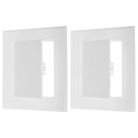 PATIKIL 4x4 inch(95x95mm) Removable Hinged Access Panel, 2 Pcs ABS Plumbing Access Doors Easy Wall Hole Cover for Drywall Plumbing Electrical Cables Wiring, White