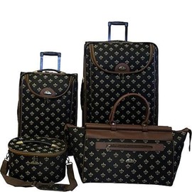 Maykoosh Eclectic Escape with Classic Pattern and Rolling Upright Cases, Roomy Doctors Bag and Cosmetic Case, Reinforced Piping for Extra Protection, Zippered Mesh Organizer, Inline Skate Wheels