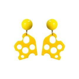 Sweet Cheese Drop Dangle Earrings Acrylic Funny Biscuit Cheesecake Earrings for Women Cute Food Jewelry-stud big