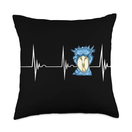 Heartbeat EKG Pulse African Bird Shoebill Bird Bird Lover Throw Pillow