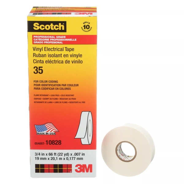 Scotch® Vinyl Color Coding Electrical Tape 35, 3/4 in x