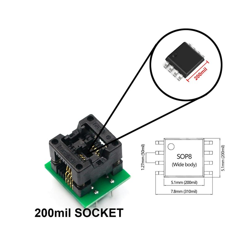 SOP8 to DIP8 IC Programmer Socket Converter Adapter Module SOP8
