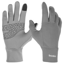 Winter Gloves for Men Women, Cold Weather Warm Gloves with Touch Screen Finger & Anti-Slip Palm, Windproof Thermal Glove for Outdoor Running Cycling Driving (Grey,M (Fit Adult L/XL))