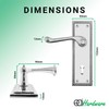 EAI Polished Chrome Georgian Scroll Door Handles for Key Lock