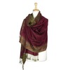 PASKMLNA Border Pattern Double Layered Reversible Pashmina Shawl Scarf (003-03)