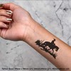 4 x 'Cowboy On Horse' Temporary Tattoos - Water Resistant,