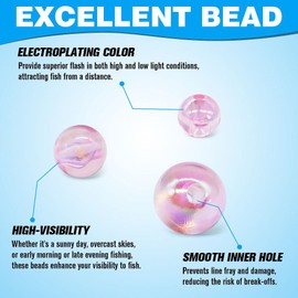 XFISHMAN-Fishing-Beads-for-Fishing-Rigs-Lures-Salmon-Trout-Steelhead-Beads-Saltwater-Freshwater-Bead-5mm 6mm 8mm Assorted