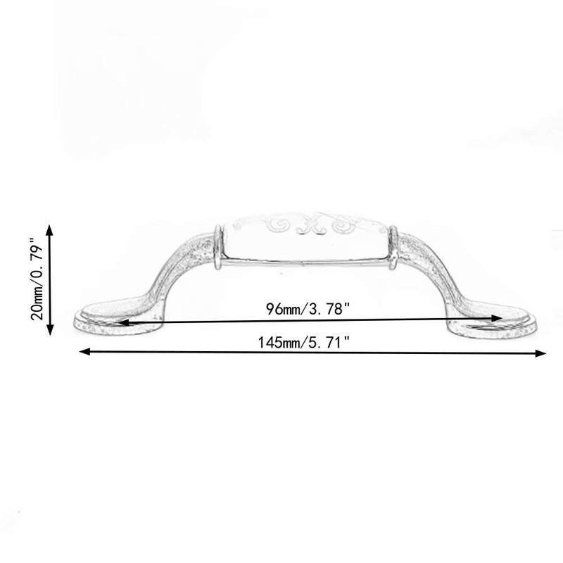 BOZONLI 4 Pack Ceramic Handles, Cupboard Handles, Door Knobs Drawer