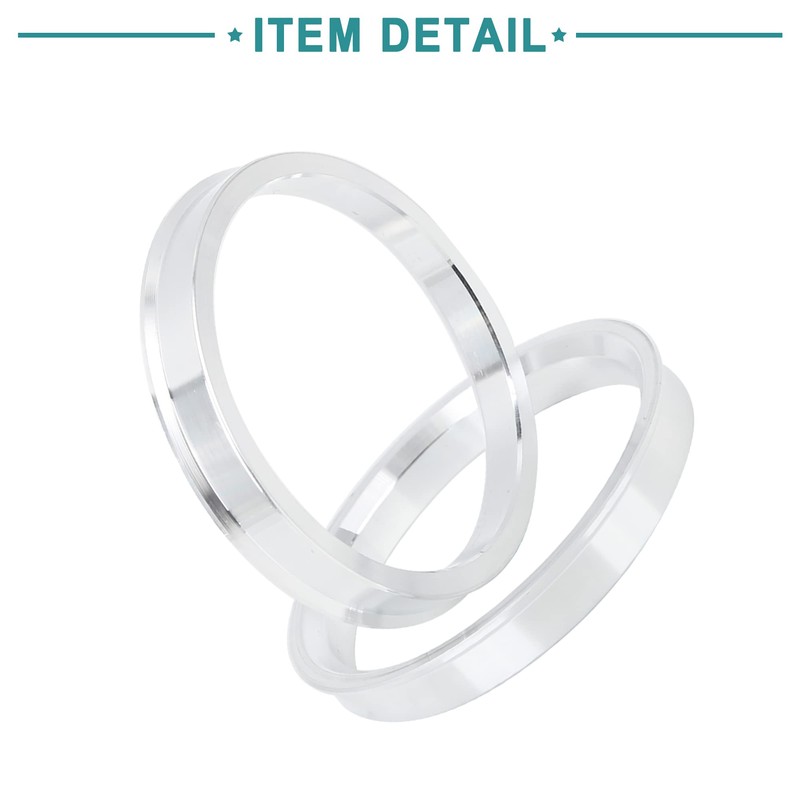 ACROPIX 73.1 to 64.1 mm Hub Centric Rings Silver Tone