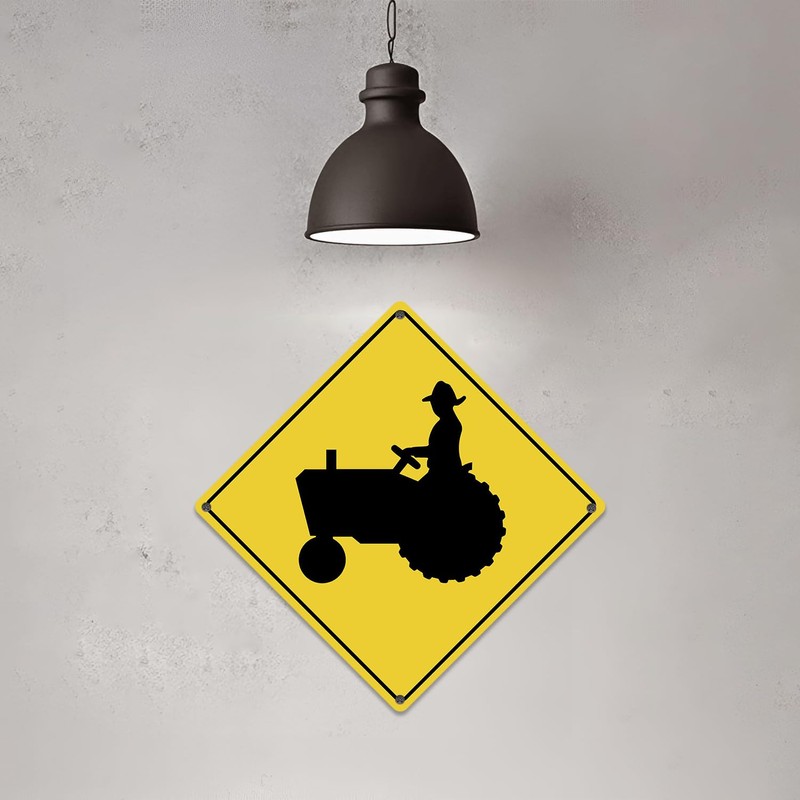 Tractor Traffic Farm Crossing Traffic Aluminum Xing Sign 12 x