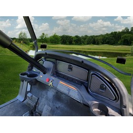 Huskey Parts Company Club Car Precedent Dash Kit with Locks for 2008.5-Up Precedent Golf Cart Models, Carbon Fiber Finish