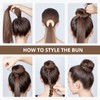 ChouchouClip Hair Bun Shaper Set, 4 Sizes, Beige Doughnut Bun