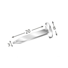 ASKOREA Academy(TM) 100 x Paper Fasteners Split Pins Binding Steel Silver VAT