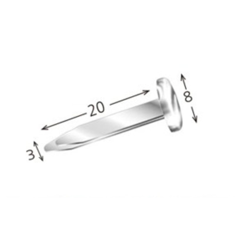 ASKOREA Academy(TM) 100 x Paper Fasteners Split Pins Binding Steel