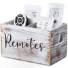 DRASTAR Remote Control Holder, Retro White TV Remote Holder, Remote