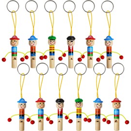 Prmape Pack of 12 Mini Wooden Maracas, Maracas Wooden Children, 12 cm Rattle Wooden Musical Instrument, Wooden Rattles for Children, Parties and Schools