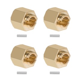 4Pcs 6mm(+2mm) TRX4M Brass Weight 1.0 Beadlock Wheels Hex Hubs Heavy Duty Extended Adaptor for 1/18 RC Crawler Car TRX4-M Upgrades