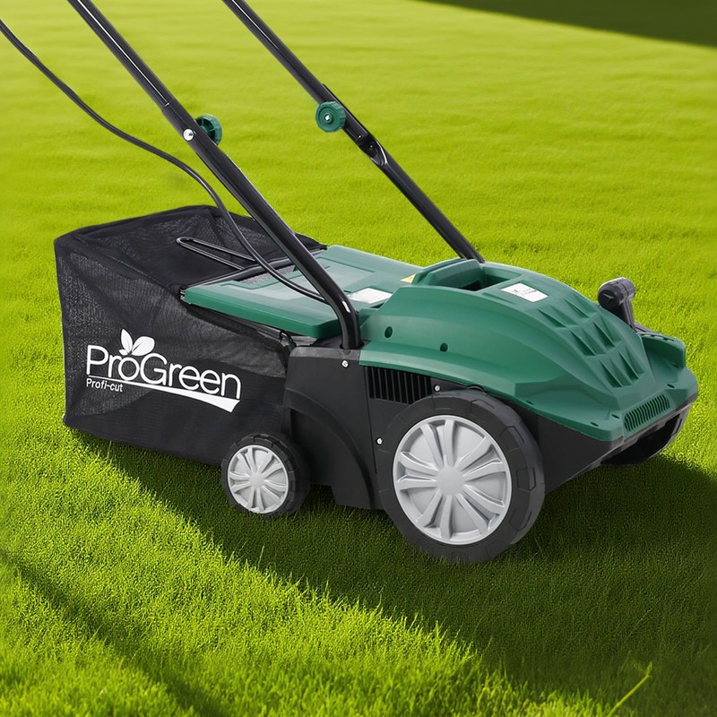 VICBARLEY 13-Inch Dethatcher Garden Scarifier Electric Powered,12-Amp 4-Position Depth Adjustment,2