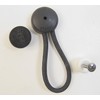 StayPut Bungee/Shock Cord Fastener, Black w/White Surface Attachment Knob &