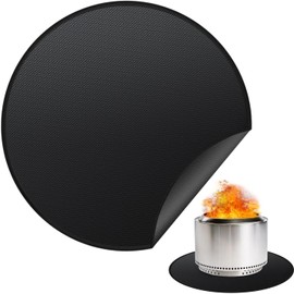 Fire Pit Mat, Camping Fireproof Mat, Round Fireproof Under Grill Mats for Outdoor Grill, Portable Camping Stove Mat for Solo Stove Accessories, Picnic and Barbecue Mat for Solo Stove Bonfire (L)