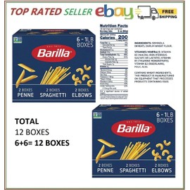 Barilla 12 BOXES - Barilla Pasta Variety Pack (Total 12 Boxes - 16 oz Each)