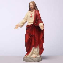 Veronese Design 6 1/8 Inch The Sacred Heart of Jesus Polyresin Hand Painted Religious Collectible Figurine Statue