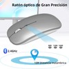 Mouse Inalámbrico, Raton Bluetooth Recargable de 2.4G Modo Dual, Mouse