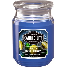 Candle-Lite Everyday Aromatherapy Candle Salty Blue Citron Scented, 18 oz