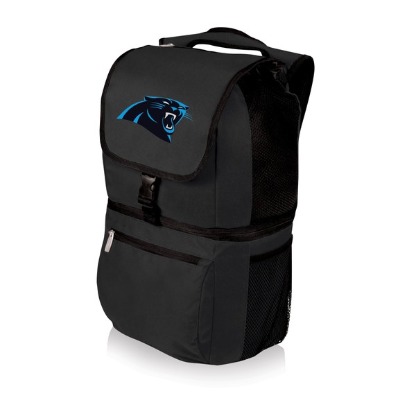 PICNIC TIME Black Carolina Panthers Zuma Cooler Backpack