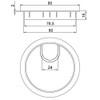 SOTECH 2 x Cable Ducts Matt Black Diameter 80 mm