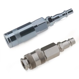 2-Pack Air Fitting Converter Adapters ，1/4 Inch BSP to Euro & PCL Air Line Hose Compressor Fittings