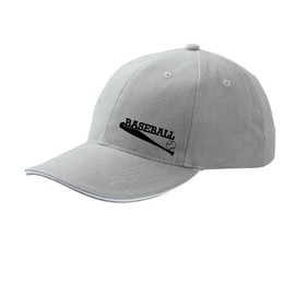 Huuraa Baseball Bat Unisex Cap Size with Motif for All Baseball Fans Gift Idea for Friends and Family, Dark grey/white