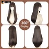 Becus Brown Wigs for Women, 24 Inch Long Brown Straight