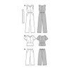 Burda Jumpsuit Sewing Pattern 6516, Sizes 8-20, Multi-coloured