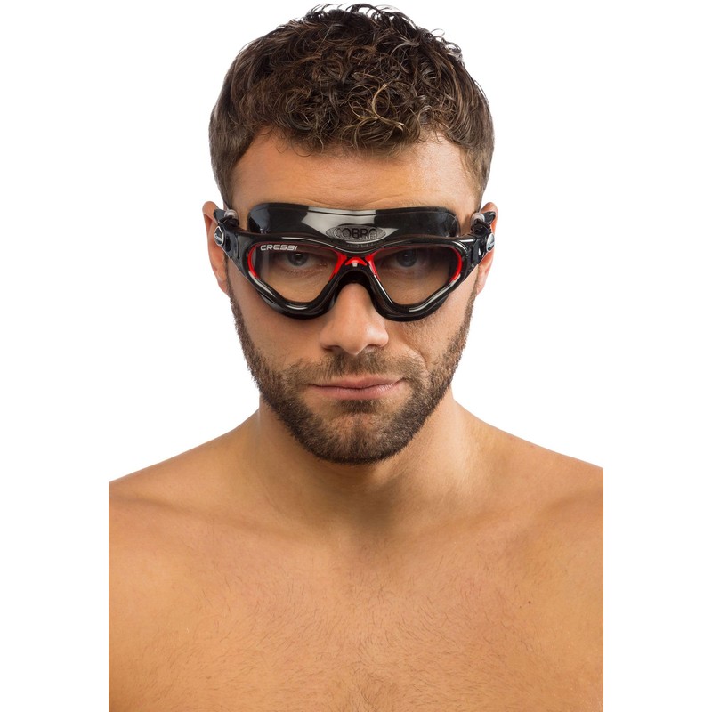 Cressi Cobra Goggles Black/Frame Black Red