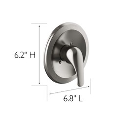 Design House 594903 Middleton, Transitional Single-Handle Shower Valve Trim with Escutcheon for Bathroom, Satin Nickel