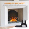 Zettfuly Fireback Feet Iron Fireplace Fireback Support, Cast Iron Pair