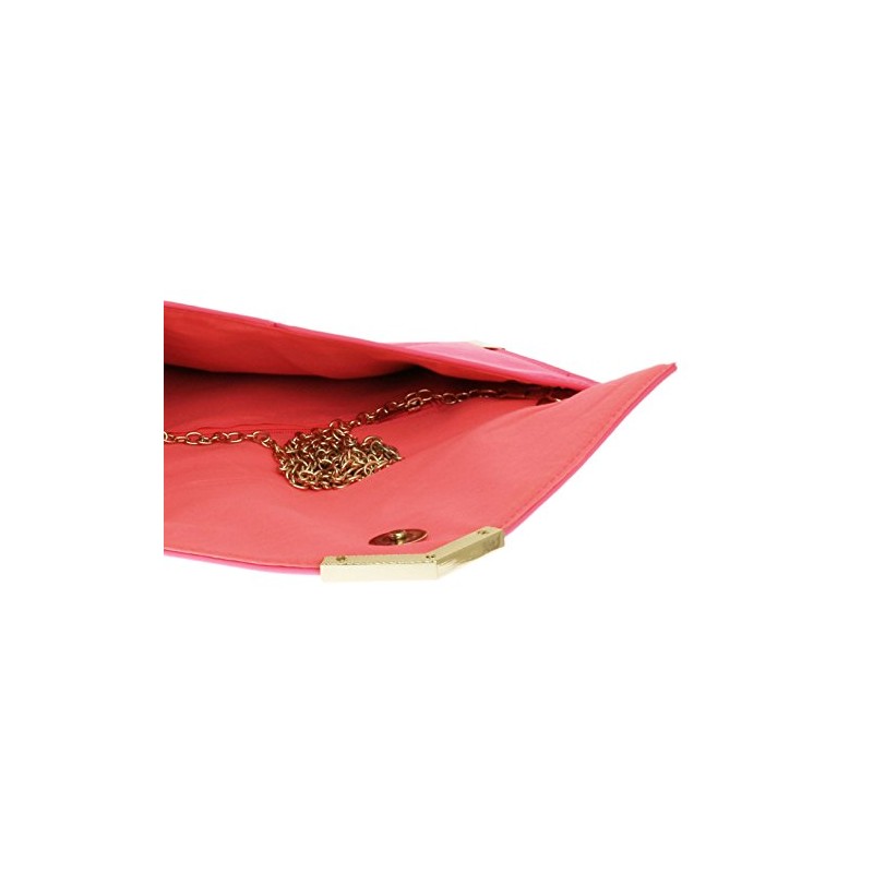 Girly Handbags Ladies Vintage Gold Tone Flat Clutch Bag Small