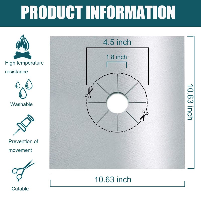 Stove Burner Covers, 8 Pack, Gas Stove Burner Liners, Non-Stick