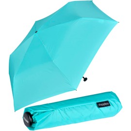 doppler Zero,99 Pocket Umbrella - Weight of Only 99 grams - Stable - Windproof - 21 cm, Aqua blue - UV protection, Compact, lightweight and light blue with UV protection
