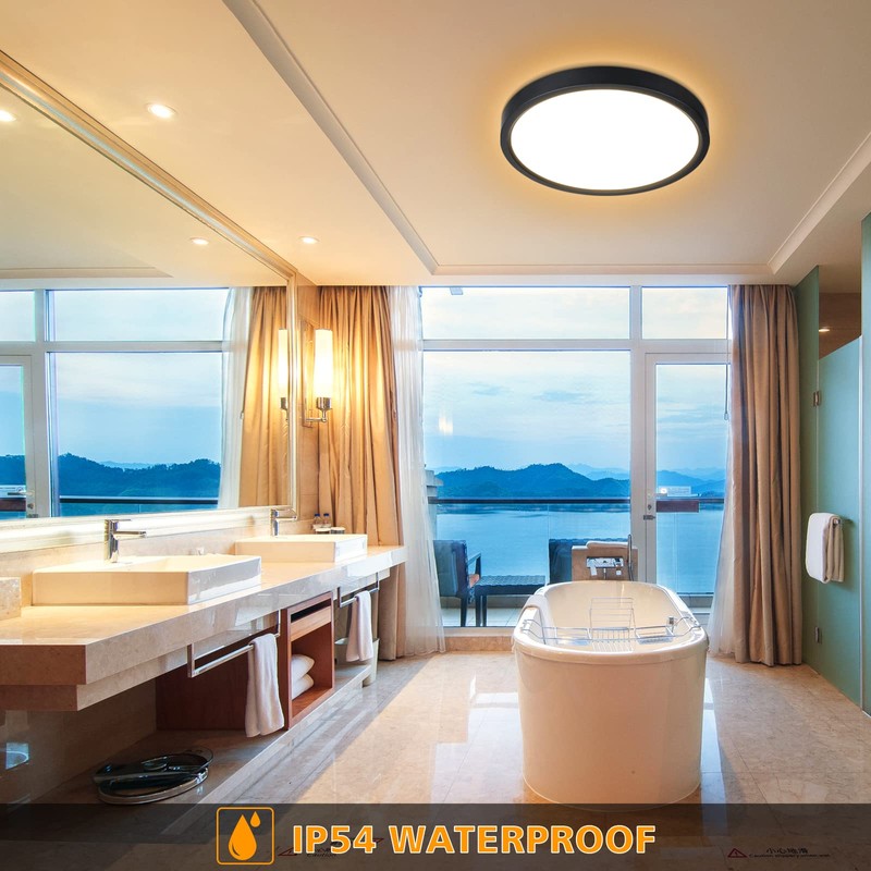 Unicozin Dimmable LED Flush Mount Ceiling Light with Remote Control,