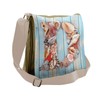 Ambesonne Letter D Messenger Bag, Marine Themed Alphabet, Unisex Cross-body