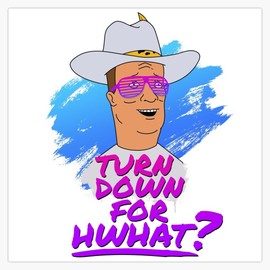Turn Down for Hwhat? Bumper Sticker Vinyl Decal 5"