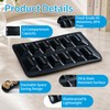 Oyster Tray, 12 Cavities Black Oyster Serving Platter, Stackable Shatterproof