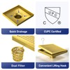 Bernkot Square Shower Drain 8", 304 Stainless Steel Floor Drain