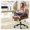 Criss Cross Chair with Wheels, Armless Comfy Thickened Cushion Wide