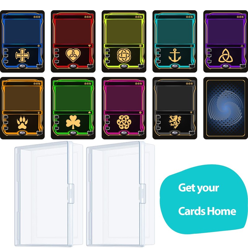 2 Packs Playing Card Case Deck Plastic Boxes Gaming Card