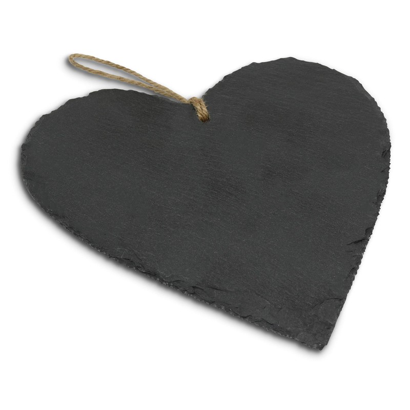 FeinKnick Stylish Slate Heart for Labelling - Decorative Heart Made