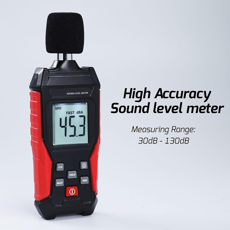 Yiko Sound Level Meter – Digital Portable Volume Meter –